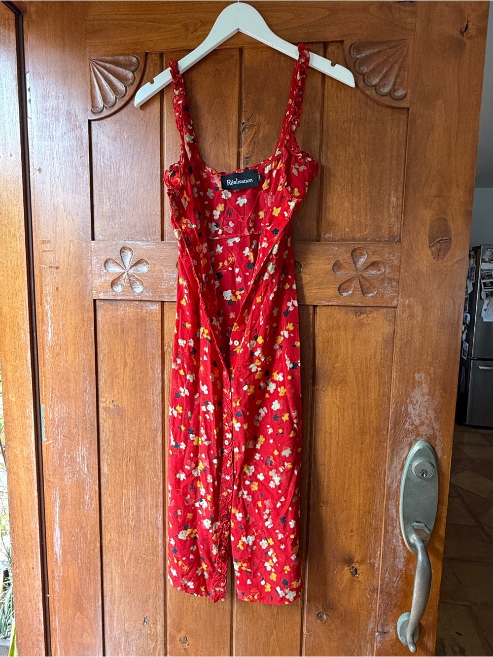 Realisation Par Midi Juliet Dress in Rouge Fleur Size XXS